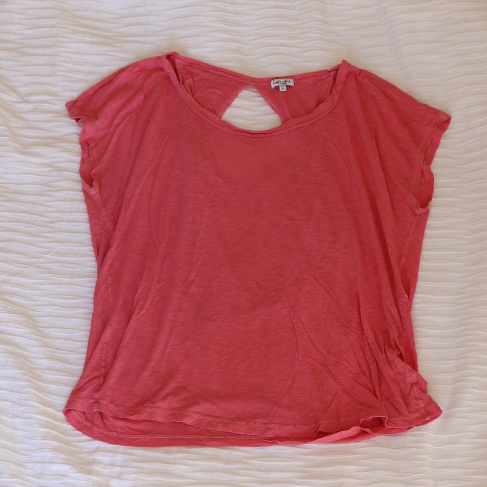 SPLENDID Coral Lounge Tee with Cutout